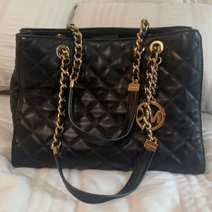 Michael Kors black leather bag